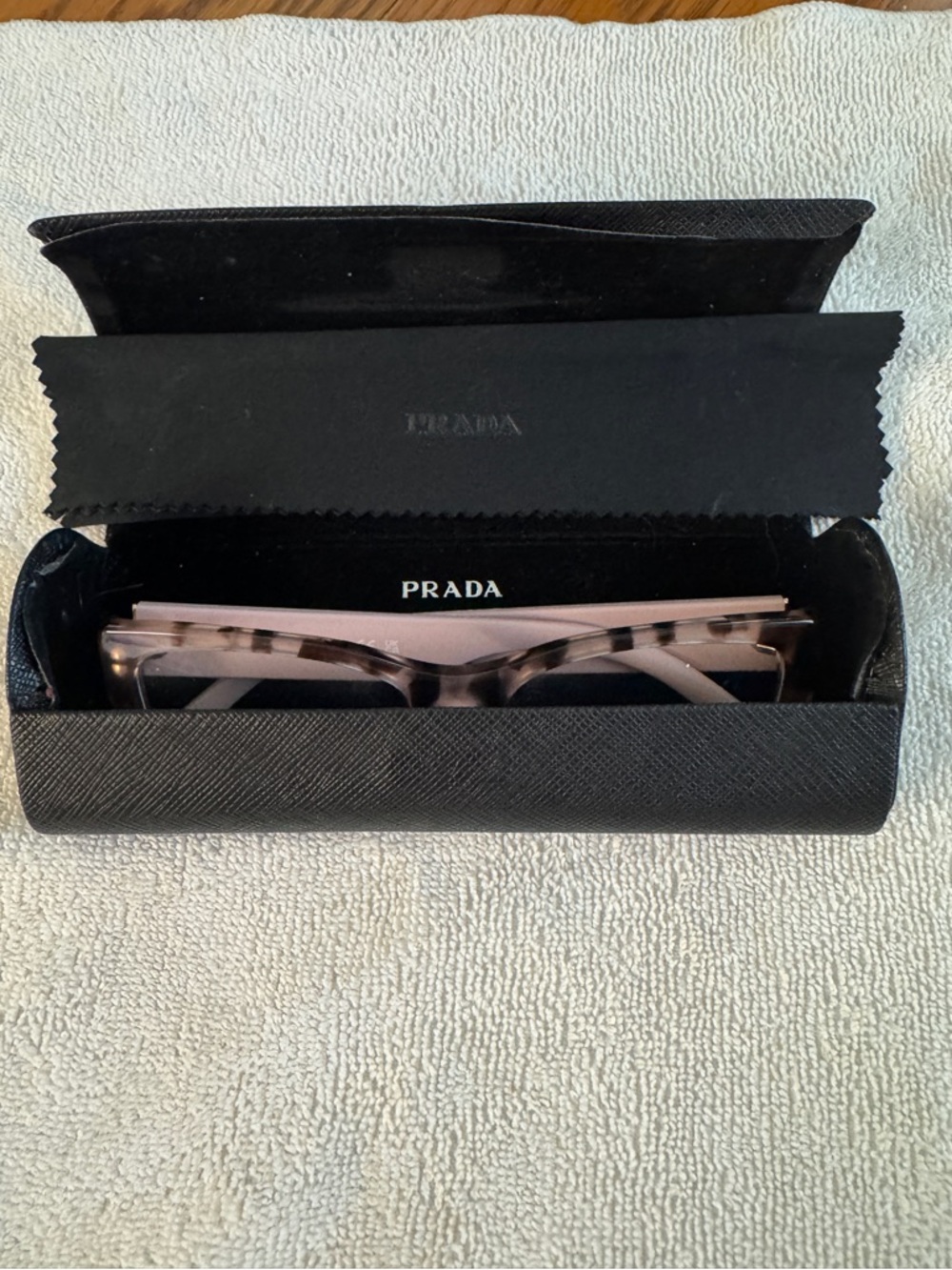 Prada eyeglass frames in orchid tortoise. Gently and rarely used. +Case/cloth - Picture 14 of 16